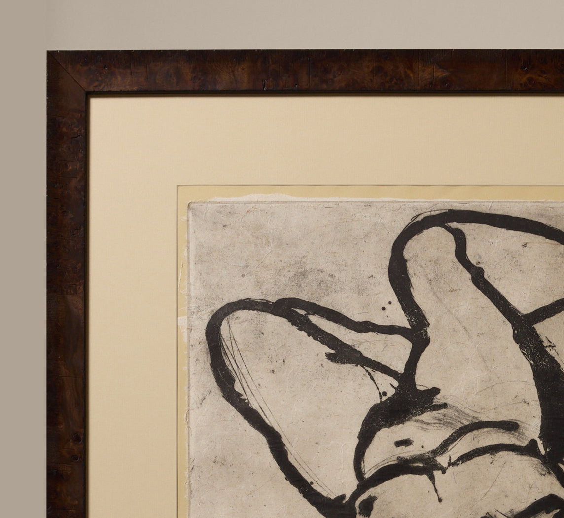 VINTAGE GESTURAL RECLINING NUDE ETCHING