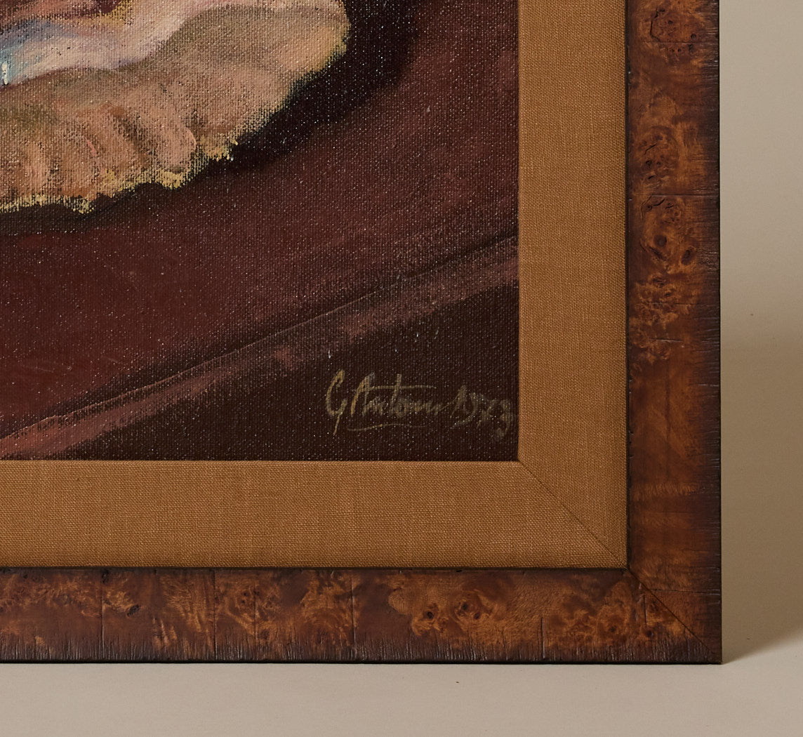 VINTAGE CONCH SHELL STILL LIFE