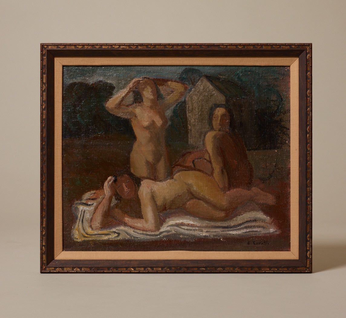 1940S ITALIAN NUDE SUNBATHER SCENE