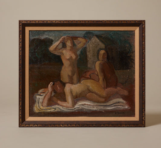 1940S ITALIAN NUDE SUNBATHER SCENE