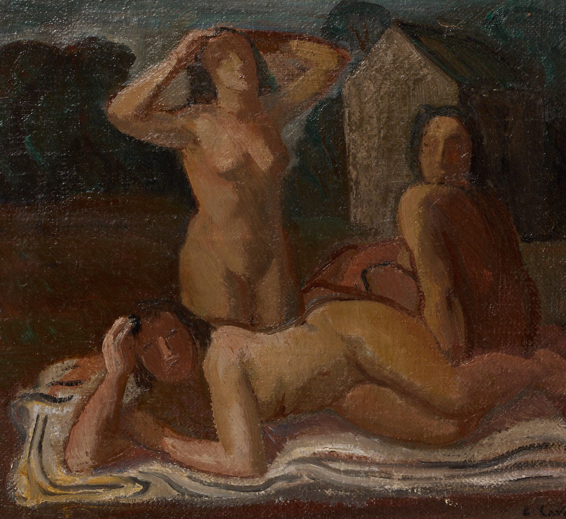 1940S ITALIAN NUDE SUNBATHER SCENE