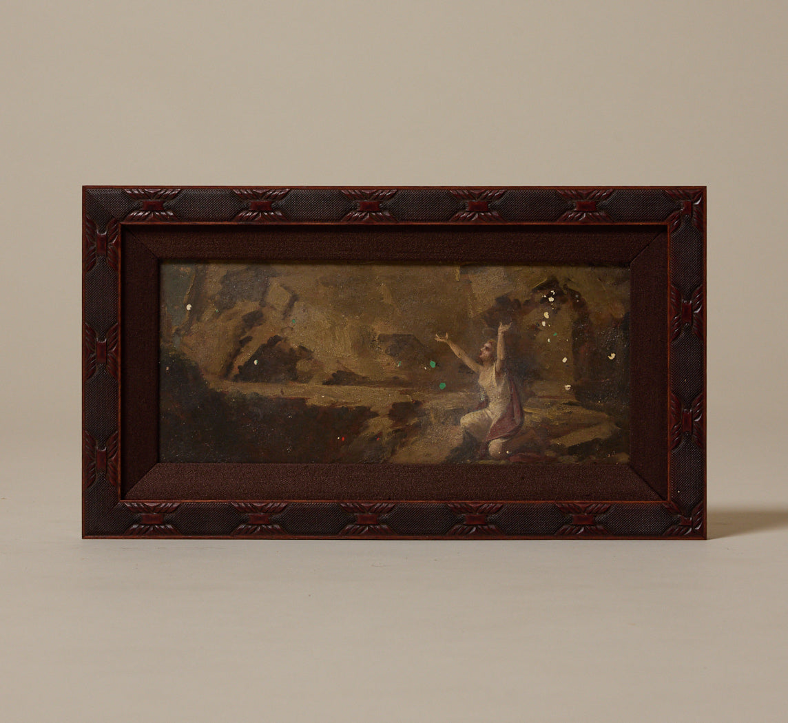 EARLY 2OTH CENTURY ITALIAN PENITENT SAINT SCENE