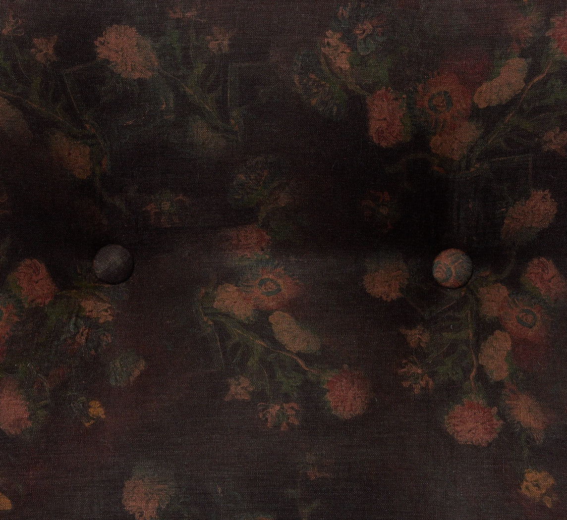 PAIR OF 1970S ITALIAN TUFTED LOUNGE CHAIRS IN MIDNIGHT FLORAL