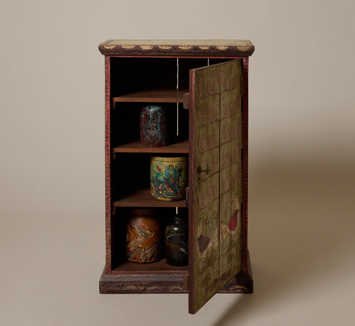 LATE 19TH CENTURY VICTORIAN PAINTED CABINET