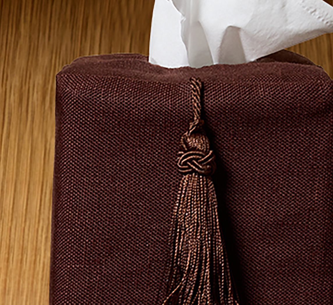 PIERCE & WARD COCOA TISSUE BOX COVER