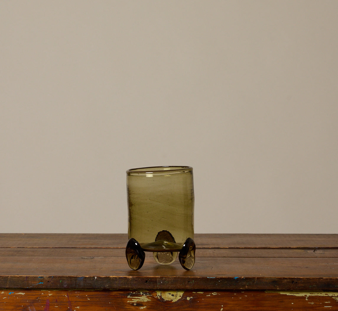 HURRICANE FOOTED VASE BY LA SOUFFLERIE IN FUMÉ MEDIUM