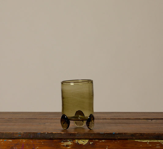 HURRICANE FOOTED VASE BY LA SOUFFLERIE IN FUMÉ MEDIUM
