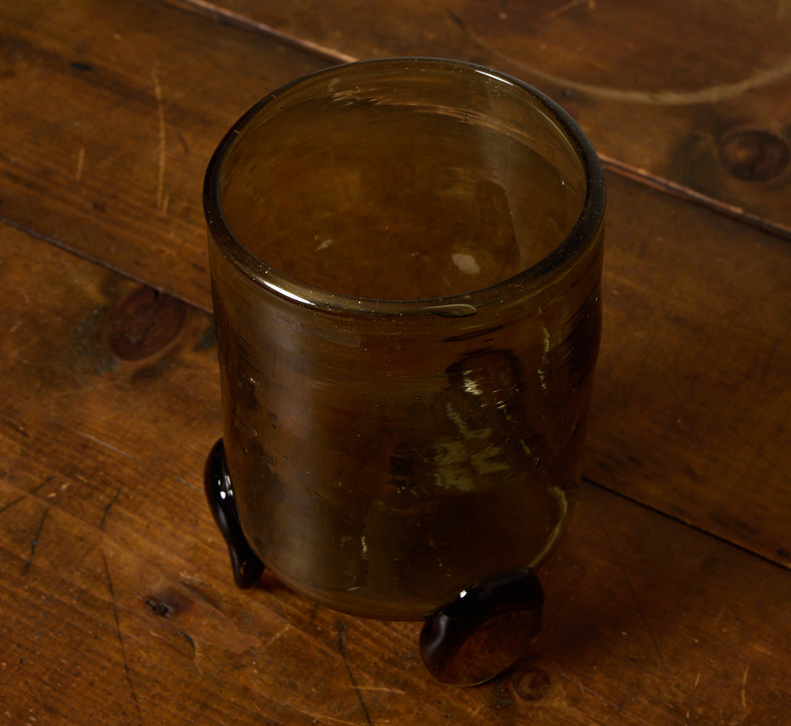 HURRICANE FOOTED VASE BY LA SOUFFLERIE IN FUMÉ MEDIUM