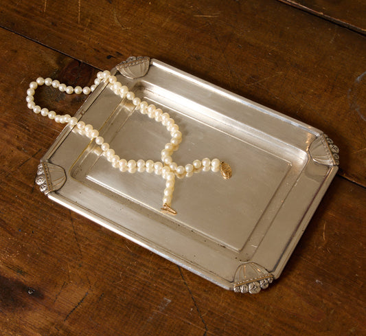 1920S ART DECO SILVER PLATED TRAY