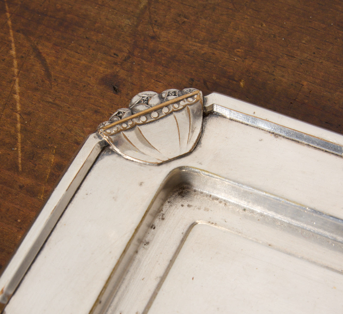 1920S ART DECO SILVER PLATED TRAY