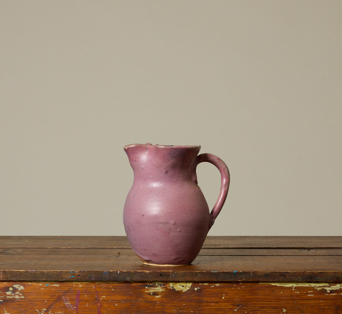VINTAGE MAUVE STUDIO POTTERY PITCHER