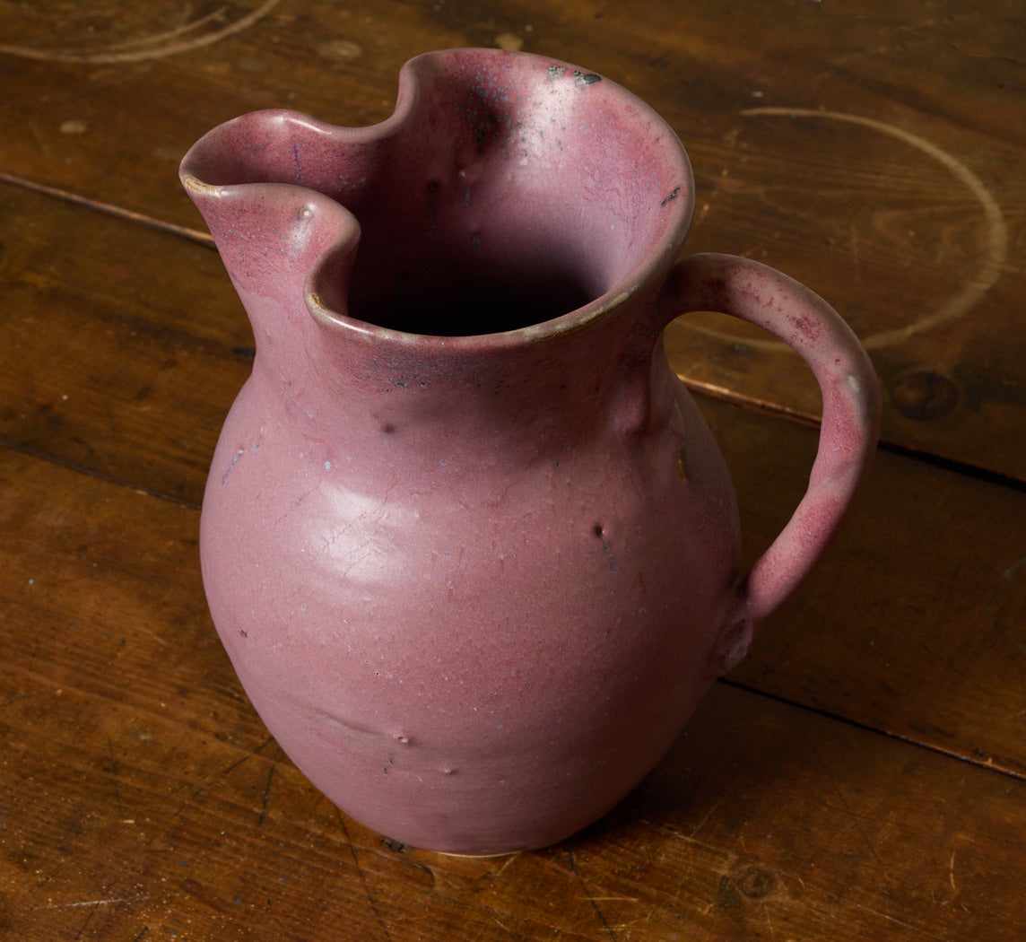 VINTAGE MAUVE STUDIO POTTERY PITCHER