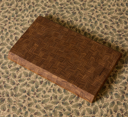 END GRAIN CUTTING BOARD IN ZEBRAWOOD