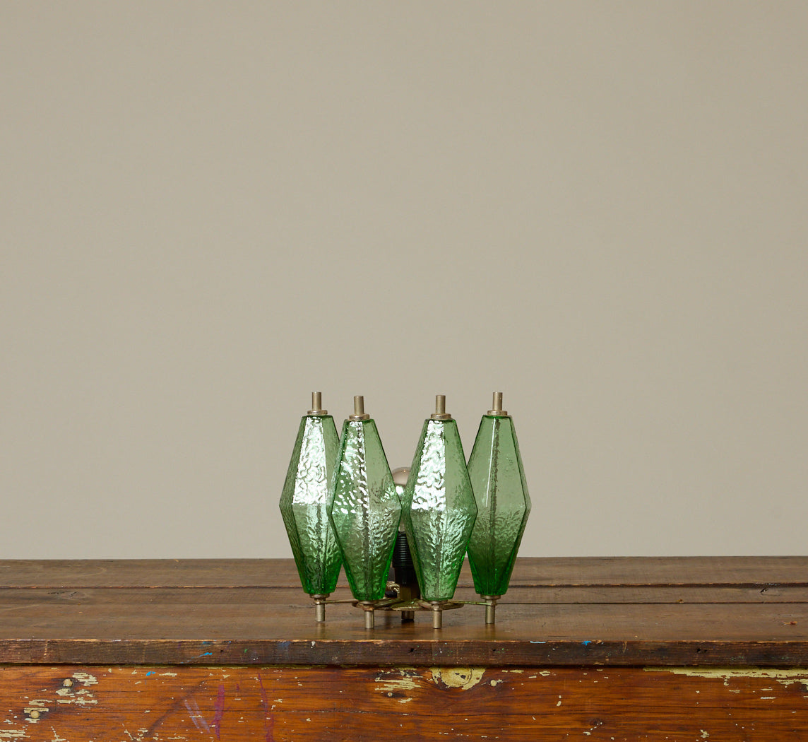 VINTAGE ITALIAN EMERALD MURANO GLASS LIGHT