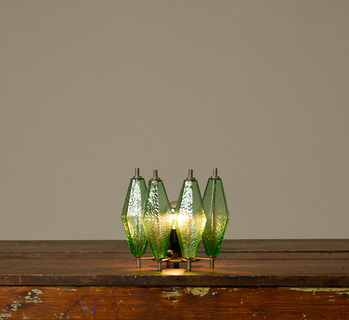 VINTAGE ITALIAN EMERALD MURANO GLASS LIGHT
