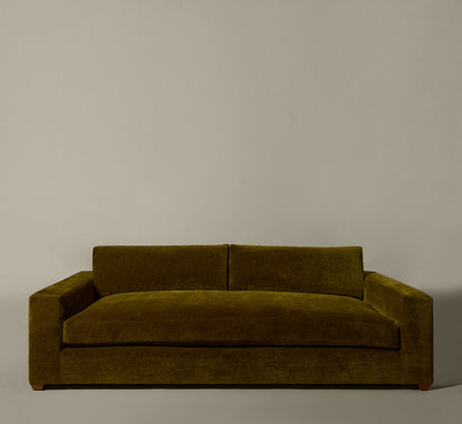 PIERCE & WARD SUNDAY SOFA IN OLIVE CHENILLE