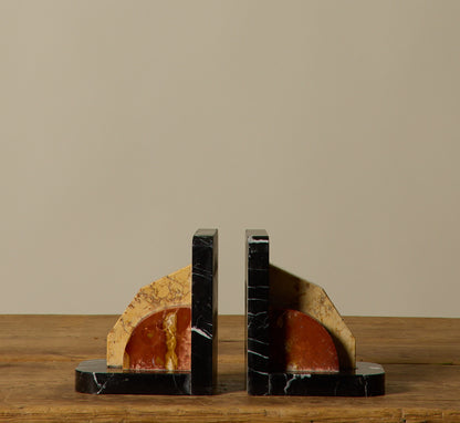 1930S FRENCH ART DECO MARBLE BOOKENDS