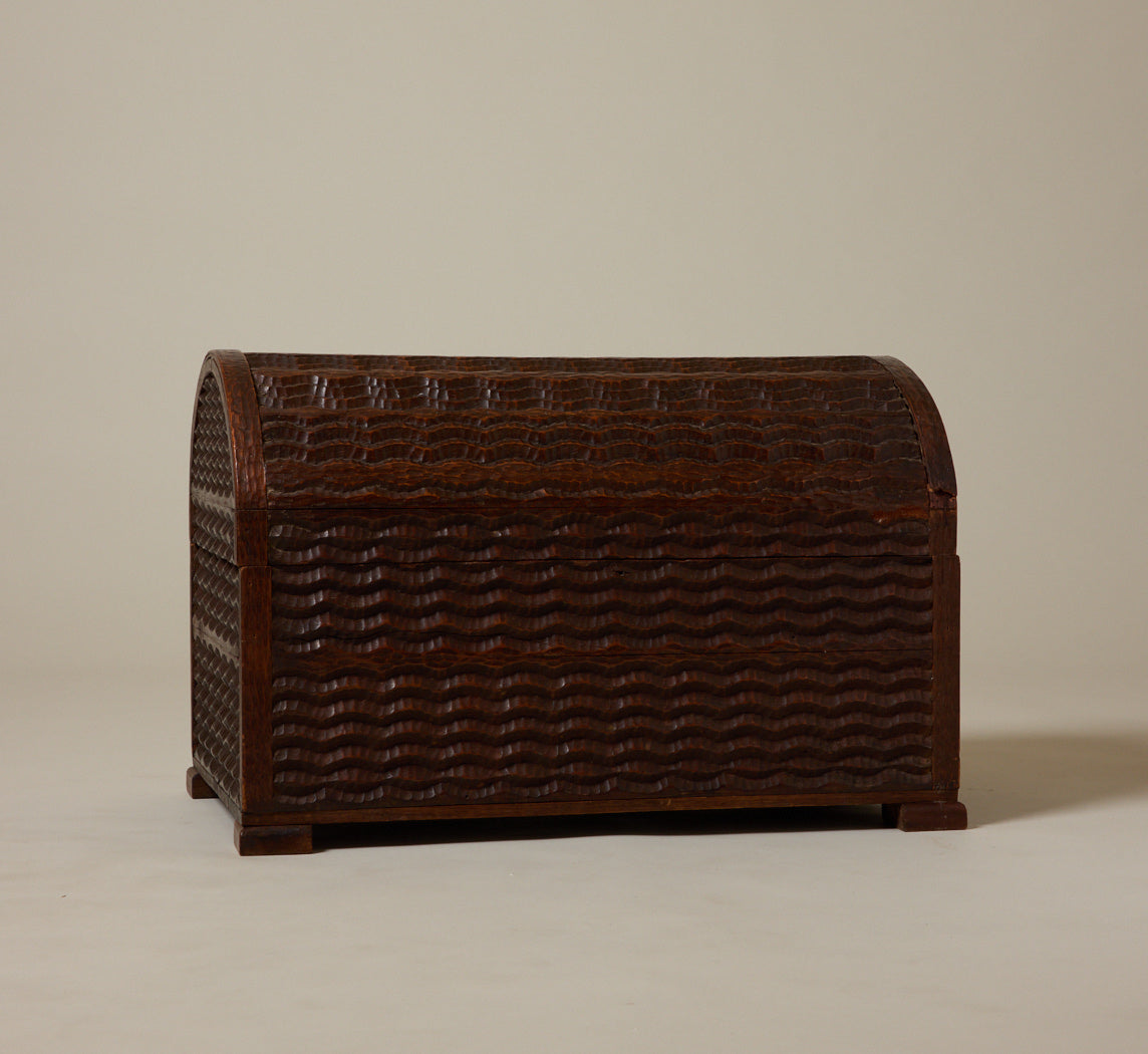 19TH CENTURY FOLK ART CHIP CARVED CHEST