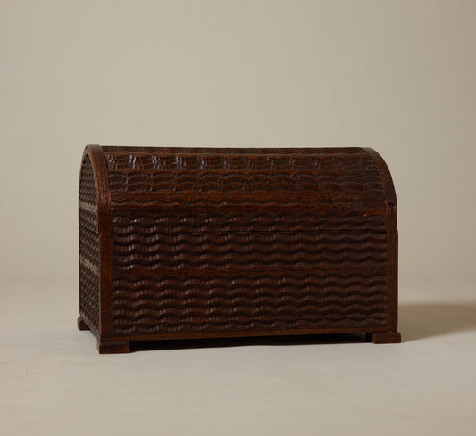 19TH CENTURY FOLK ART CHIP CARVED CHEST