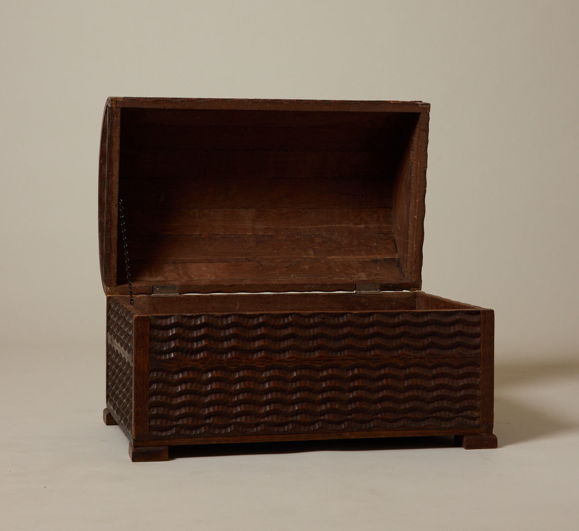 19TH CENTURY FOLK ART CHIP CARVED CHEST