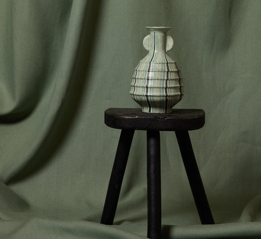 EARTHENWARE VASE IN MARE BY POTTERY ROMA