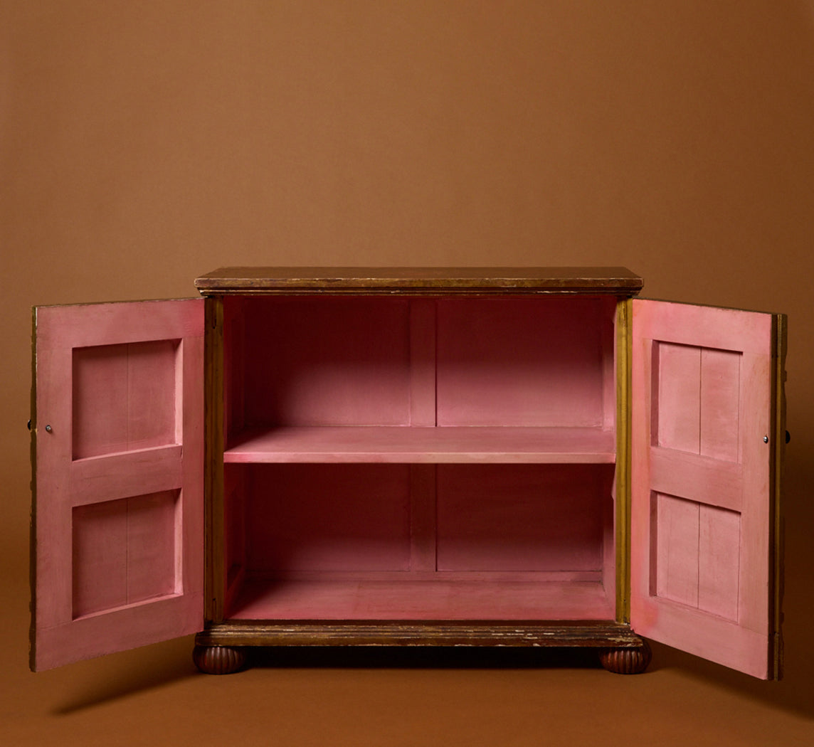 1930S FRENCH CARVED ART DECO SIDE CABINET