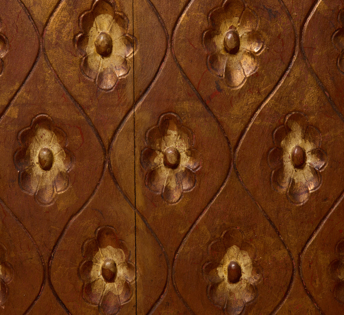 1930S FRENCH CARVED ART DECO SIDE CABINET