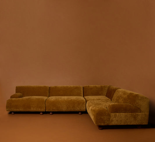 PIERCE & WARD ENZO MODULAR SOFA IN HONEY CHENILLE