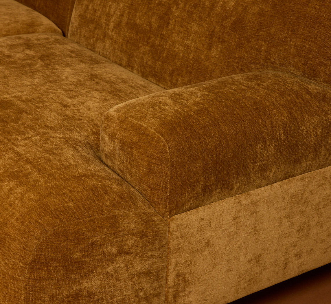 PIERCE & WARD ENZO MODULAR SOFA IN HONEY CHENILLE