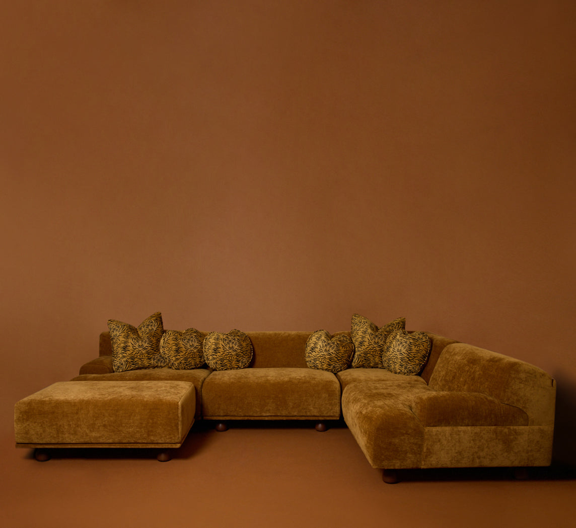 PIERCE & WARD ENZO MODULAR SOFA IN HONEY CHENILLE