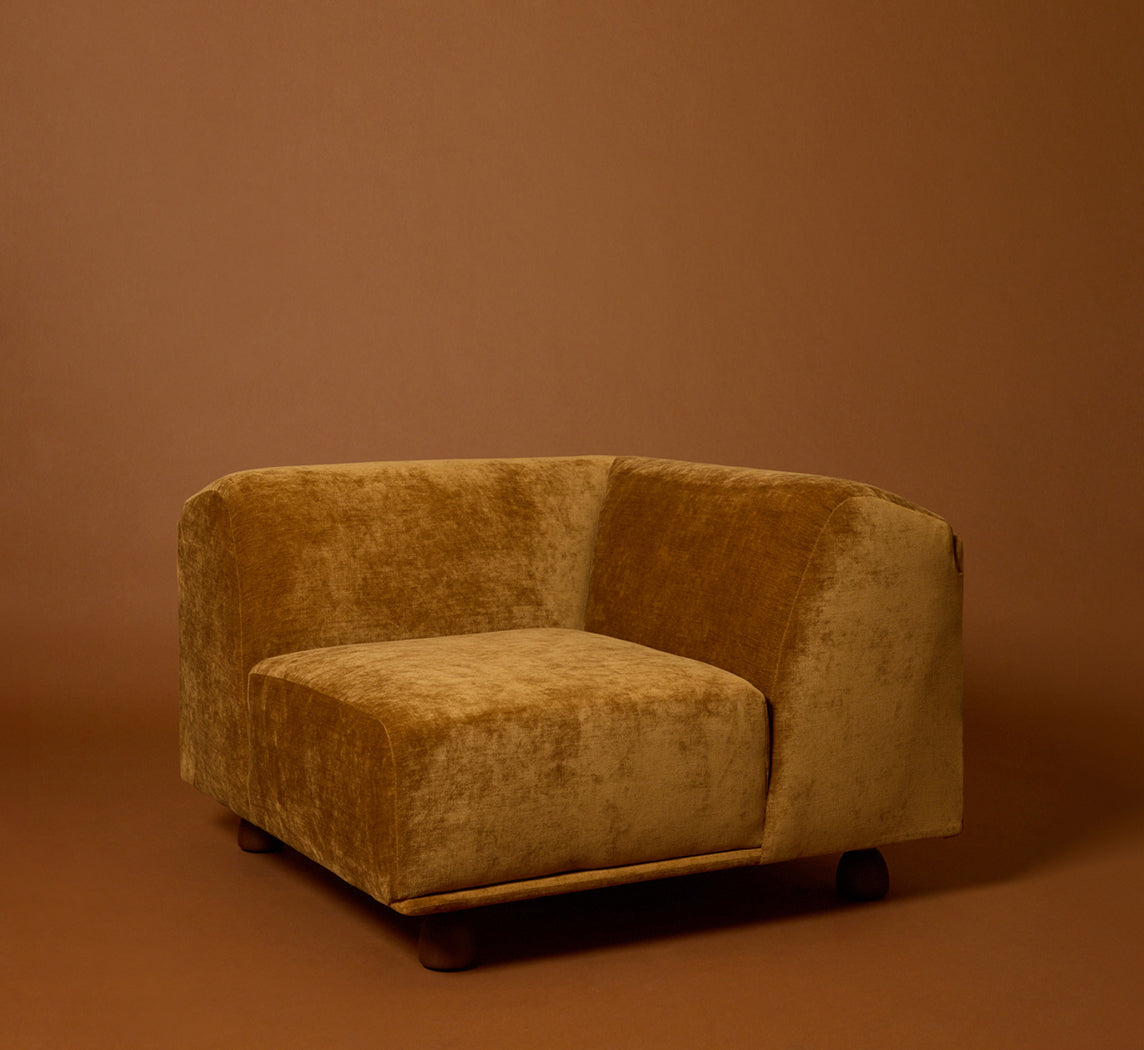PIERCE & WARD ENZO MODULAR SOFA IN HONEY CHENILLE