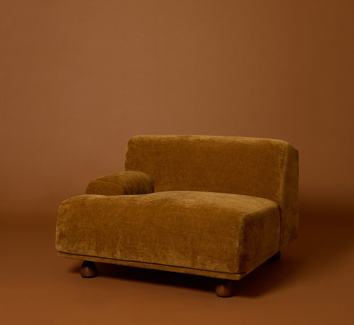 PIERCE & WARD ENZO MODULAR SOFA IN HONEY CHENILLE