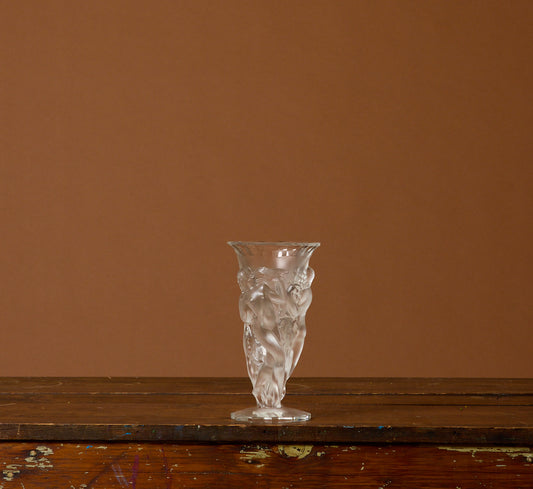 ART DECO FROSTED GLASS EROTICA VASE BY CARL SCHLEVOGT, C. 1930