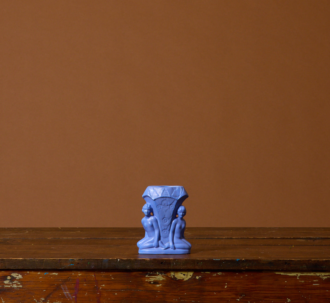 ART DECO TWIN CARYATID BUD VASE