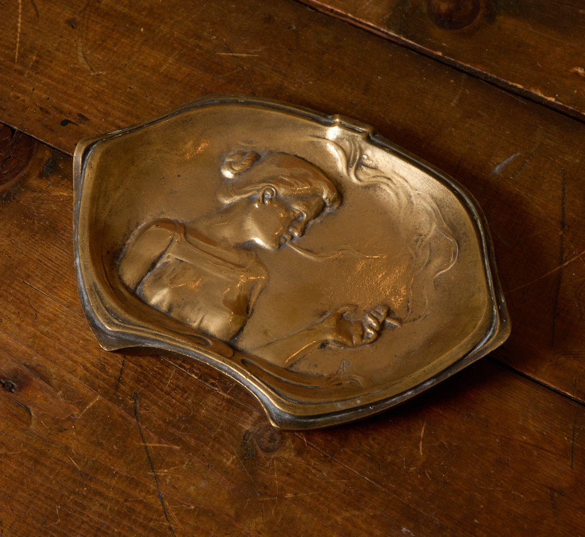 1910S ART NOUVEAU BRONZE VIDE POCHE