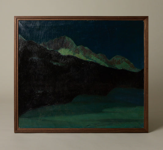 EARLY 20TH CENTURY ITALIAN MOONLIT ALPS