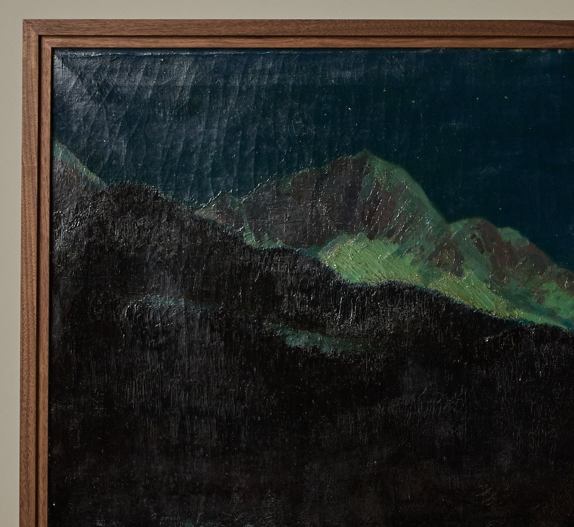 EARLY 20TH CENTURY ITALIAN MOONLIT ALPS