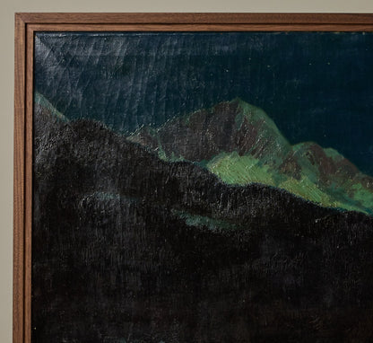 EARLY 20TH CENTURY ITALIAN MOONLIT ALPS