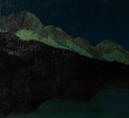 EARLY 20TH CENTURY ITALIAN MOONLIT ALPS