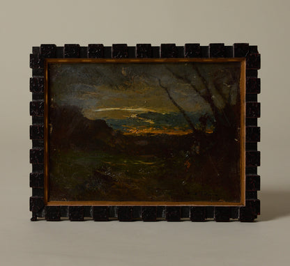 PAYSAGE LYONNAIS AU CRÉPUSCULE BY FRANÇOIS AUGUSTE RAVIER (1814-1895)