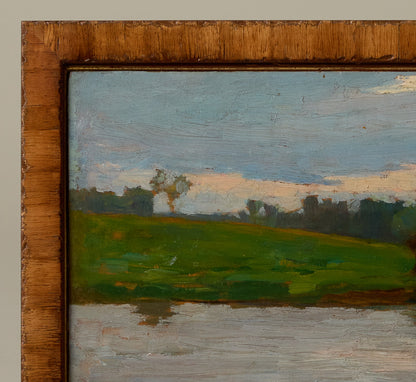 PETITE 19Th CENTURY RIVER LANDSCAPE
