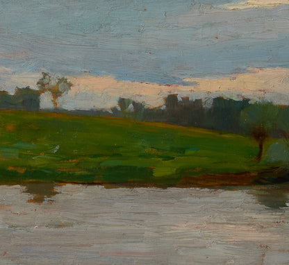 PETITE 19Th CENTURY RIVER LANDSCAPE