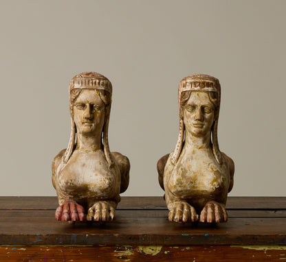 19TH CENTURY FRENCH SPHINX SCULPTURES