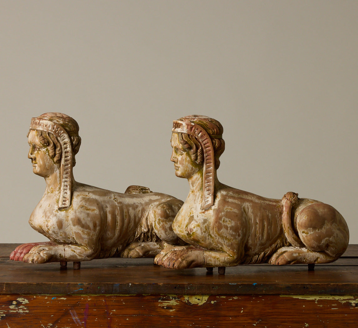 19TH CENTURY FRENCH SPHINX SCULPTURES