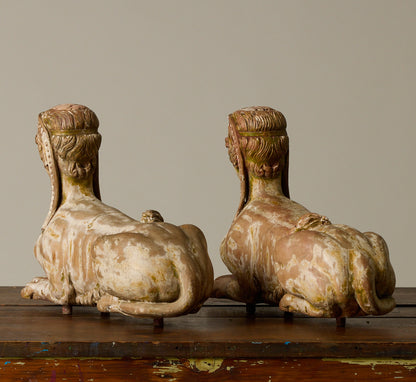 19TH CENTURY FRENCH SPHINX SCULPTURES