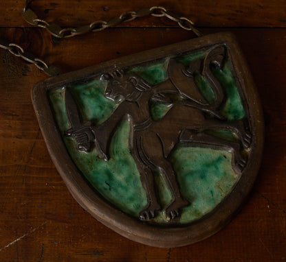 MID CENTURY CERAMIC AND METAL PLAQUE II