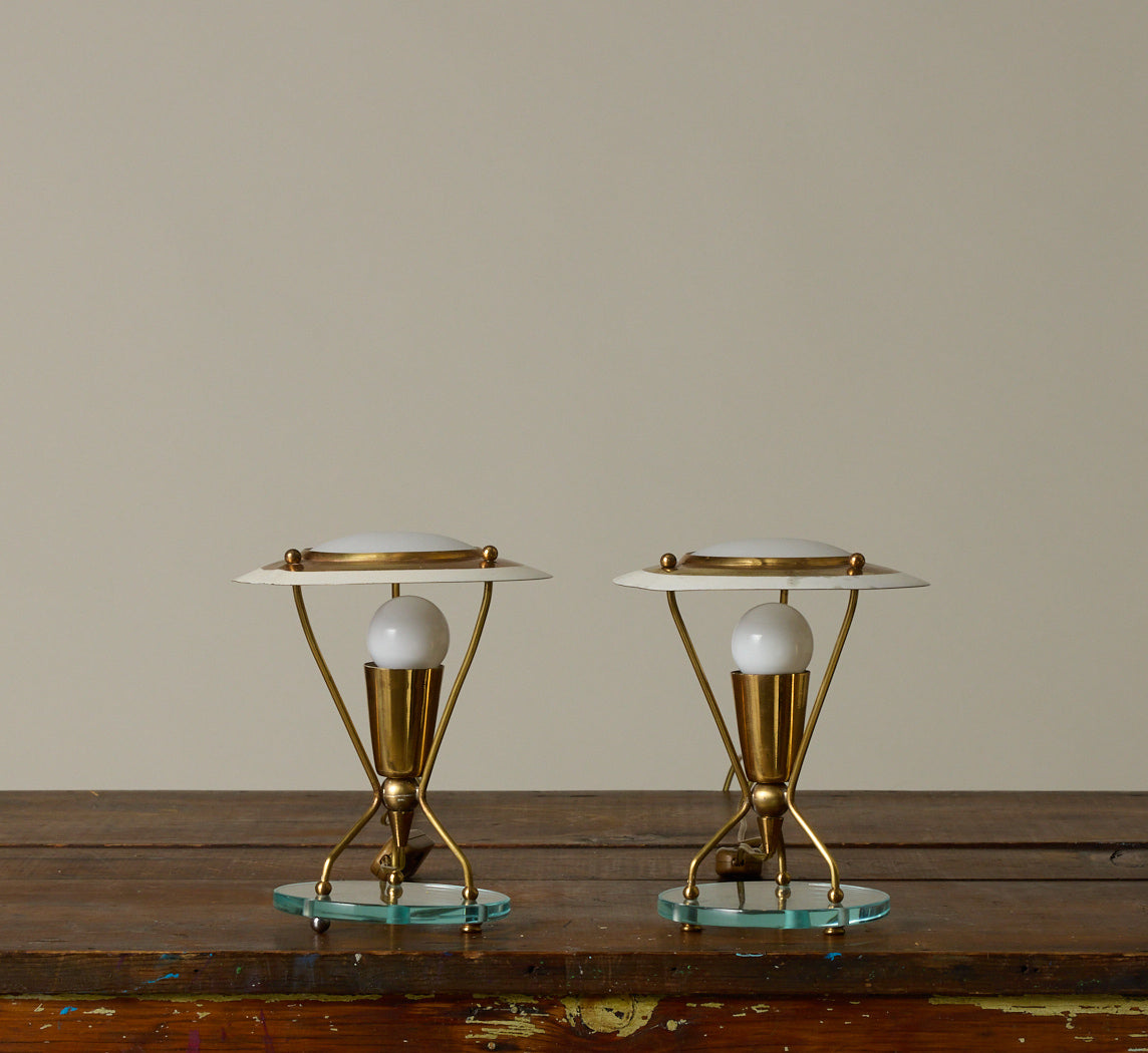 PAIR OF 1960S PETITE ITALIAN BOUDOIR LAMPS