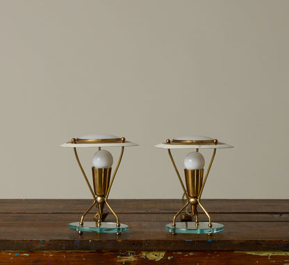 PAIR OF 1960S PETITE ITALIAN BOUDOIR LAMPS