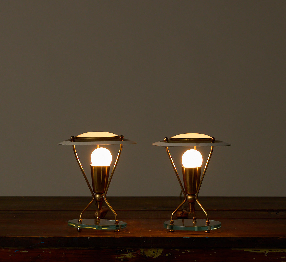 PAIR OF 1960S PETITE ITALIAN BOUDOIR LAMPS