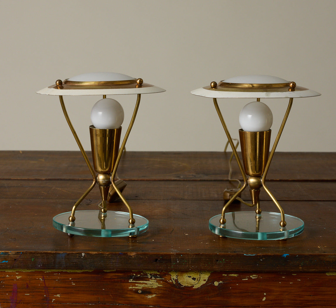 PAIR OF 1960S PETITE ITALIAN BOUDOIR LAMPS